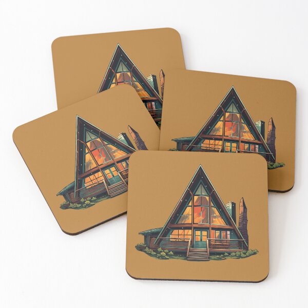 Item preview, A-frame Cabin in the Woods designed and sold by InkedFlorist.
