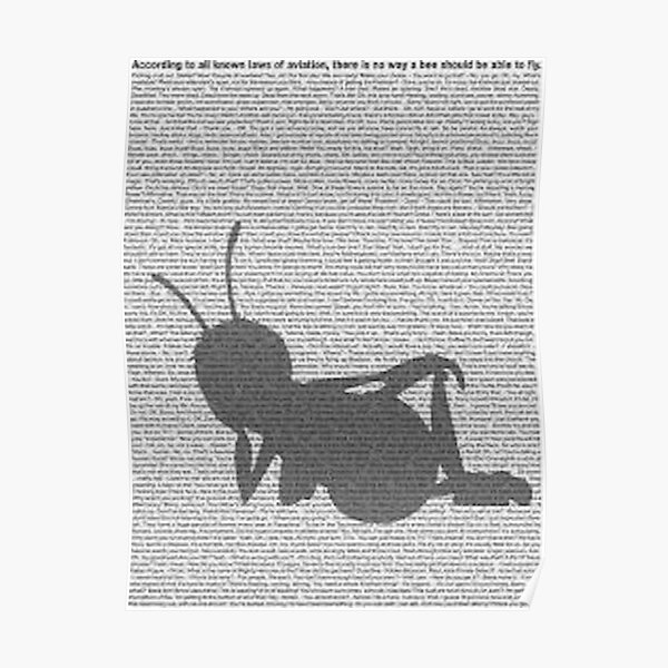 "Bee Movie Script" Poster by rejeki77 Redbubble