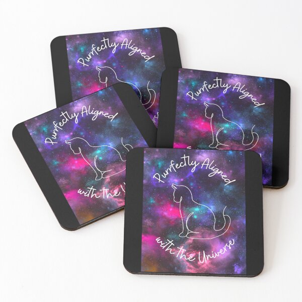 Item preview, Purrfectly aligned with the universe cat in starry sky designed and sold by CuteCatsCoffee.
