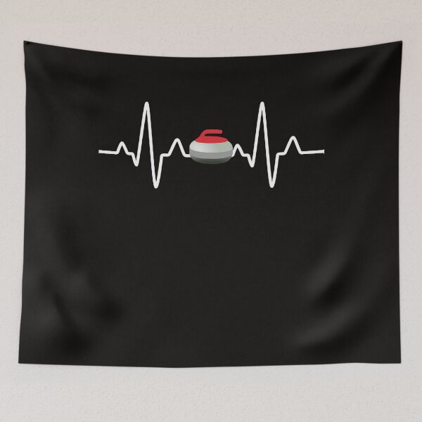 Item preview, Curling Heartbeat Funny Curler Player Winter Sports designed and sold by Sarah38.