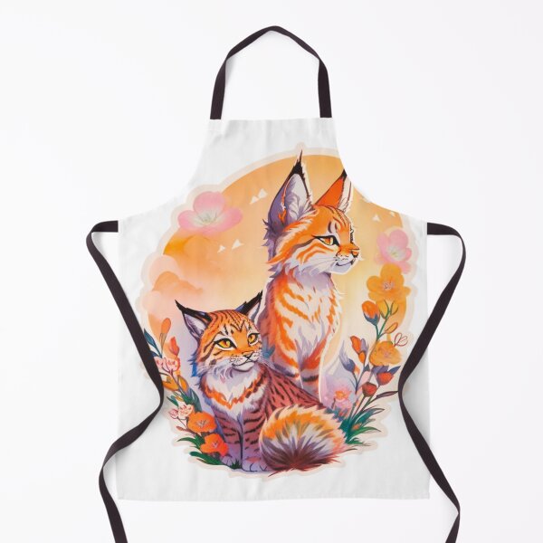 Item preview, Charming Bobcat Kitten with Watercolor Flowers designed and sold by YourNameMatters.