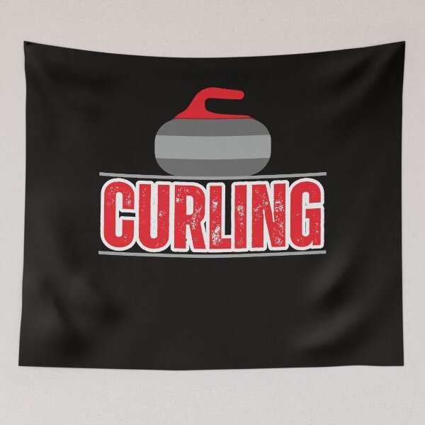 Item preview, Vintage Retro Curling Stone Player Coach Funny Curling designed and sold by Sarah38.