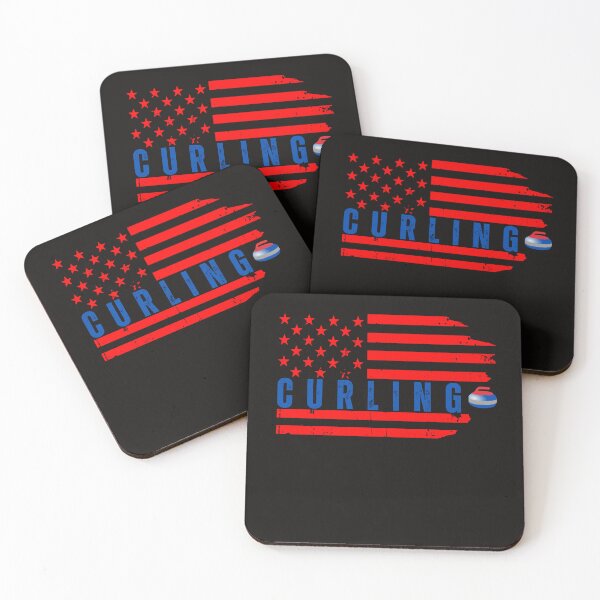 Item preview, American Flag Curling Stone Funny Winter Sports Lovers designed and sold by Sarah38.