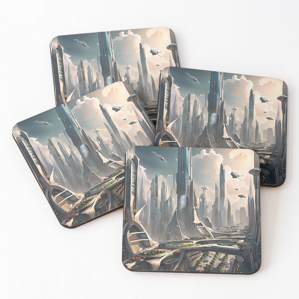 Item preview, Futuristic Modern Cityscape designed and sold by Wall-Art-Pro.