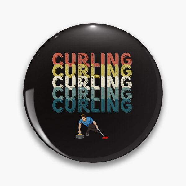 Item preview, Funny Curling Player Retro Vintage Curling Sport Lover designed and sold by Sarah38.