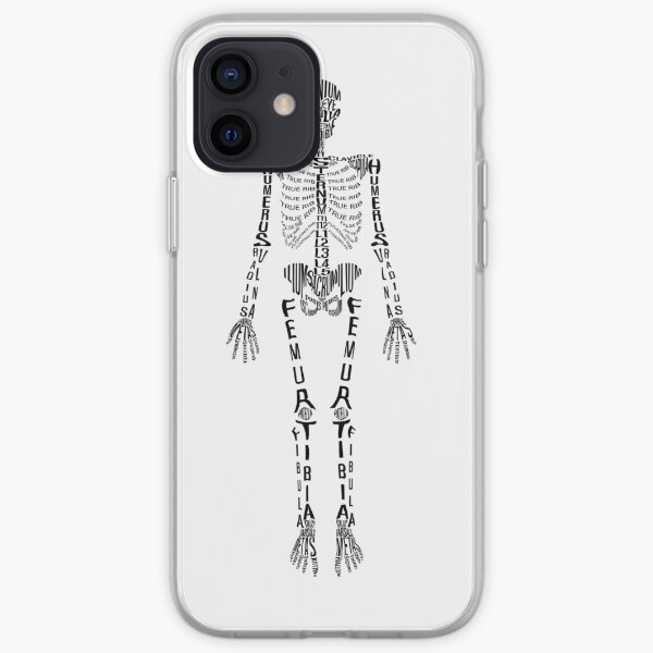 Typographical Skeleton iPhone Soft Case
