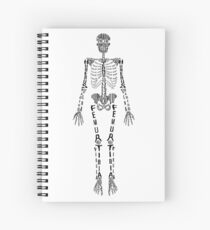 Typographical Skeleton Spiral Notebook
