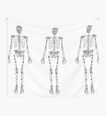 Typographical Skeleton Wall Tapestry