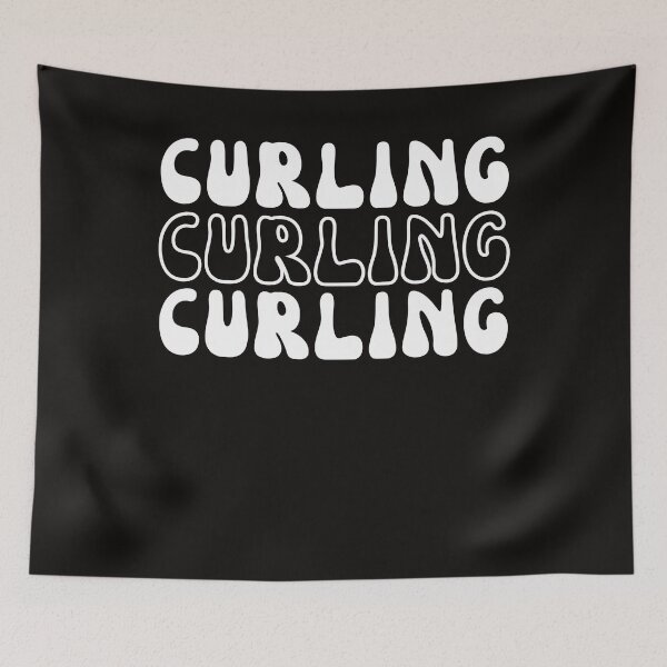 Item preview, Funny Curling Player Groovy Curling Sport Lover designed and sold by Sarah38.