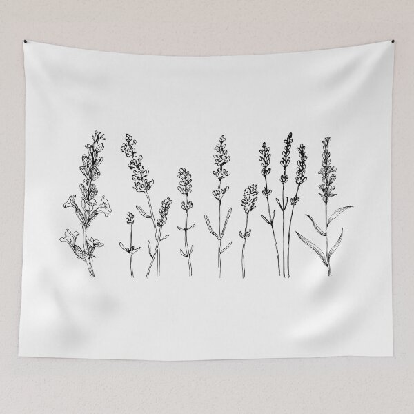 Item preview, Lavender flowers and herbs pattern designed and sold by ItOk-DontBeCry.