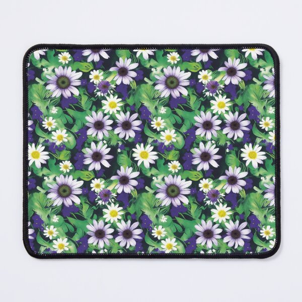 Item preview, Bright Violet White Flowers Daisies Pattern designed and sold by Furahisha.