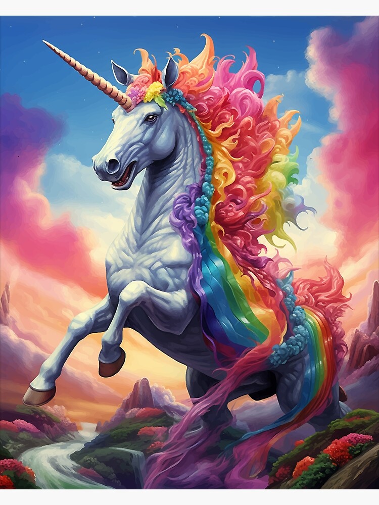 Magical Rainbow Unicorn Photographic Print for Sale by Ujourney