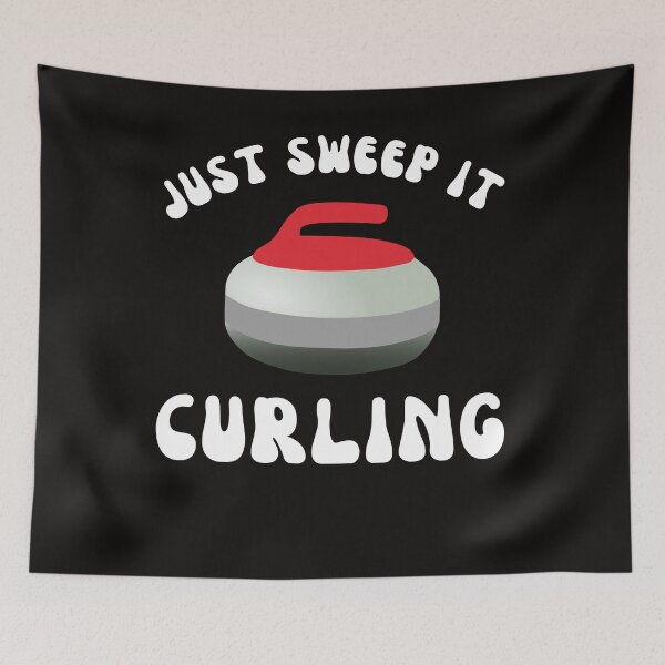 Item preview, Just Sweep It Curling Groovy Funny Curling Player Sport Love T-Shirt designed and sold by Sarah38.