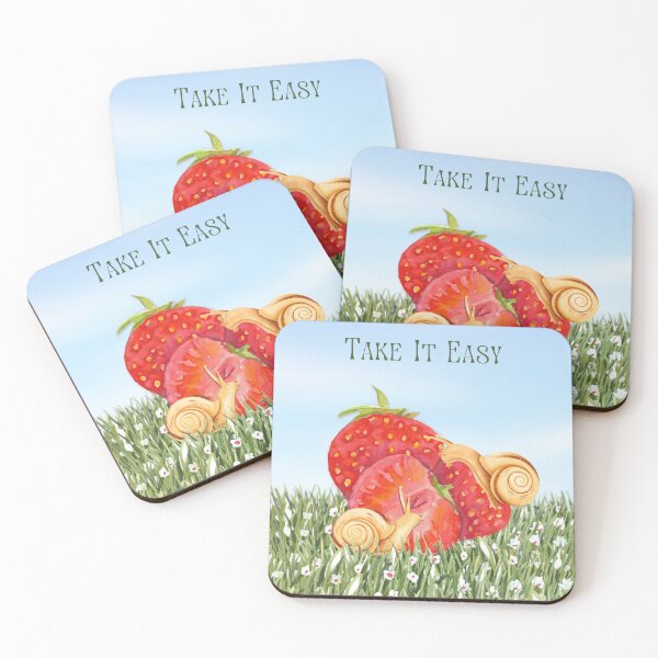Item preview, Take It Easy Snails & Strawberries  designed and sold by LCROBINSON.