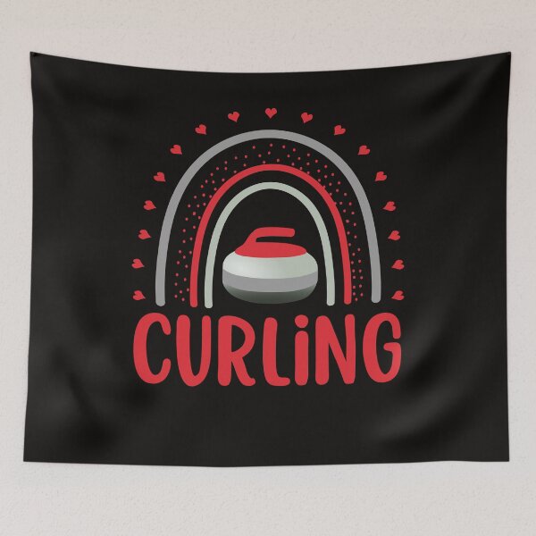 Item preview, Funny Curling Rainbow Curling Winter Sports Player Lover designed and sold by Sarah38.