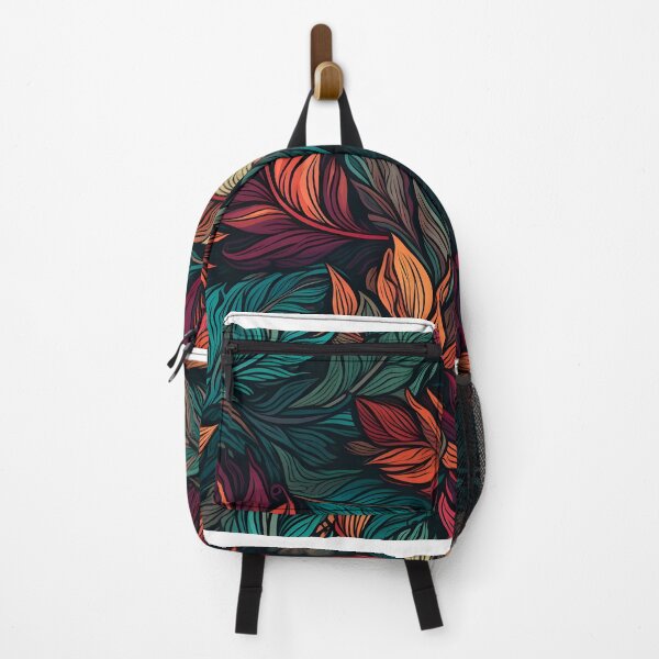 Item preview, multicolored leaves on a black background designed and sold by Ck-2106design.