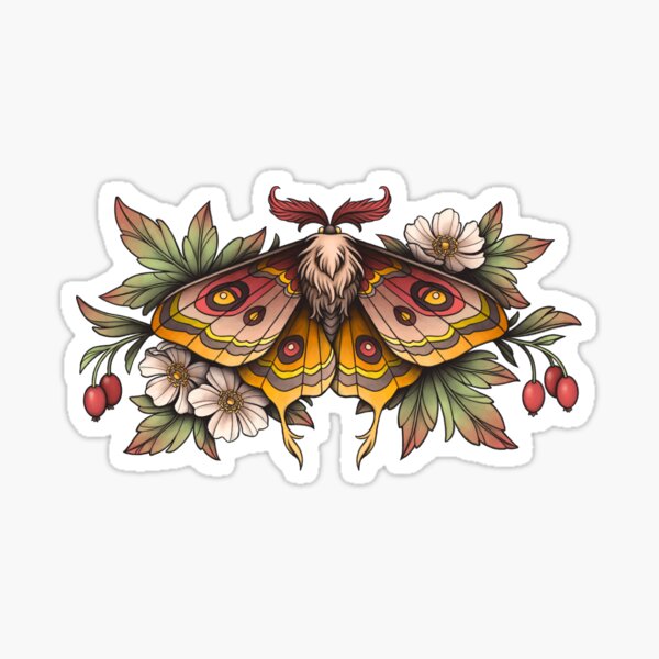 Item preview, Cottagecore Moth Entomology Fairy Grunge Neotraditional Moth Tattoo Witchcraft Green Witch Forestcore Whimsigoth Dark Academia Wicca  designed and sold by Veymoth.
