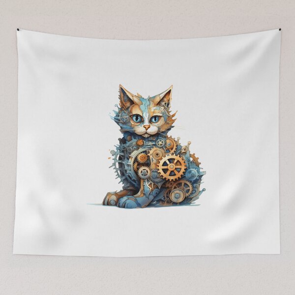 Item preview, Steampunk Cat made of Clockwork Gears designed and sold by SchorlCraft.