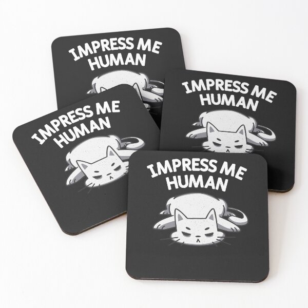 Item preview, Impress me human funny cat designed and sold by ChrisFeil.