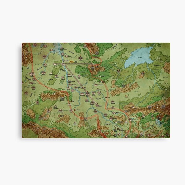 Southern Peloria Map by Darya Makarava Canvas Print