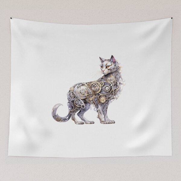 Item preview, Steampunk Cat made of Clockwork Gears designed and sold by SchorlCraft.