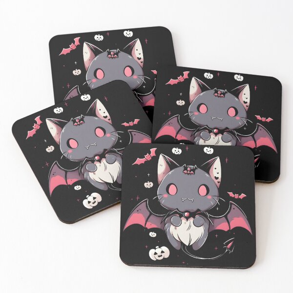 Item preview, Adorable Kawaii Anime Halloween Vampire Cat | Spooky Cute Cat Lover Gift designed and sold by Shegohi.
