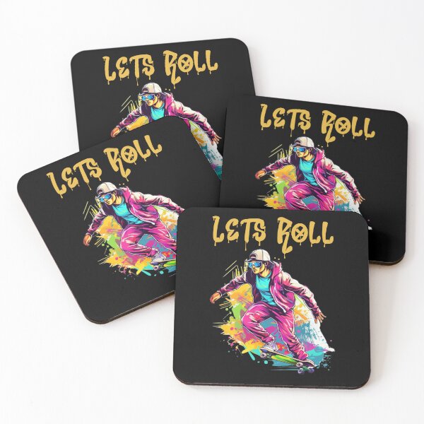 Item preview, Lets Roll Roller Skating Skater Skate designed and sold by Monica-Designs.