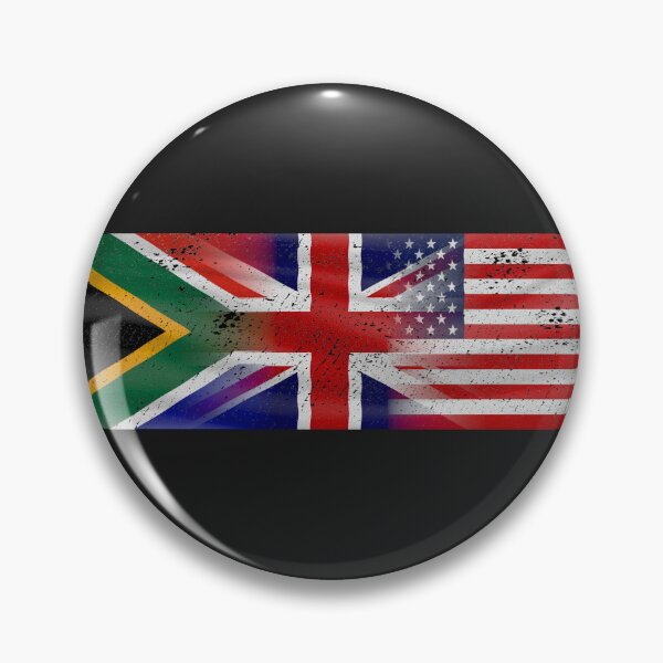 Item preview, South Africa UK USA expat flags blended (DISTRESSED) designed and sold by SolidEarthArt.