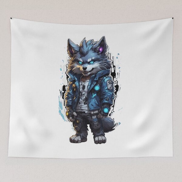 Item preview, Fiery Furred Fury: Wolf Cub in a Cool Rage Costume designed and sold by irosh madushan.