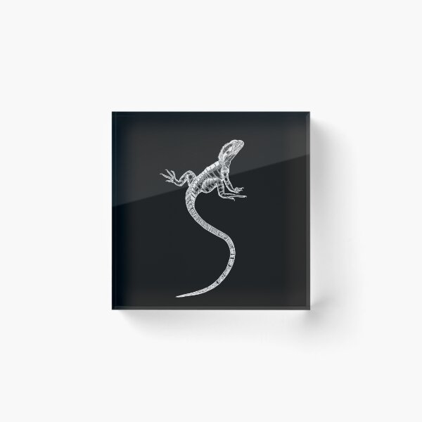 Item preview, White Majestic Australian Water Dragon Line Art designed and sold by SteviInkAtelier.