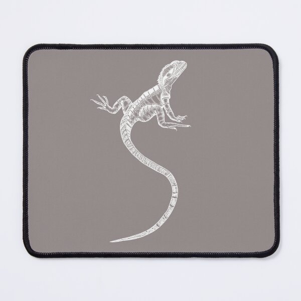 Item preview, White Majestic Australian Water Dragon Line Art designed and sold by SteviInkAtelier.