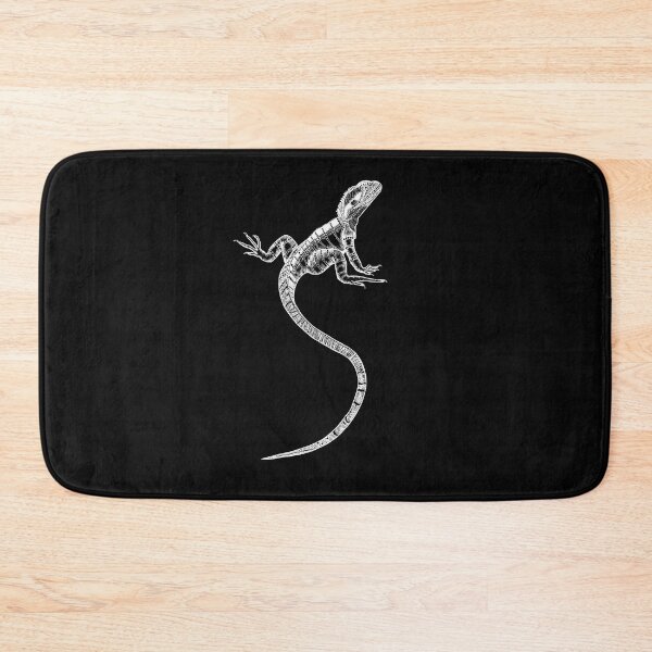 Item preview, White Majestic Australian Water Dragon Line Art designed and sold by SteviInkAtelier.