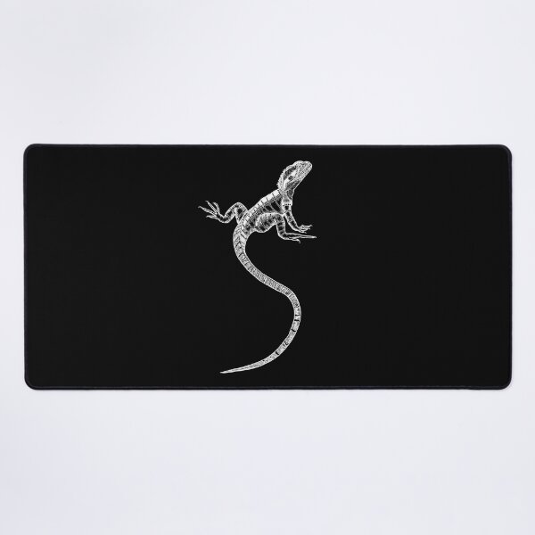 Item preview, White Majestic Australian Water Dragon Line Art designed and sold by SteviInkAtelier.