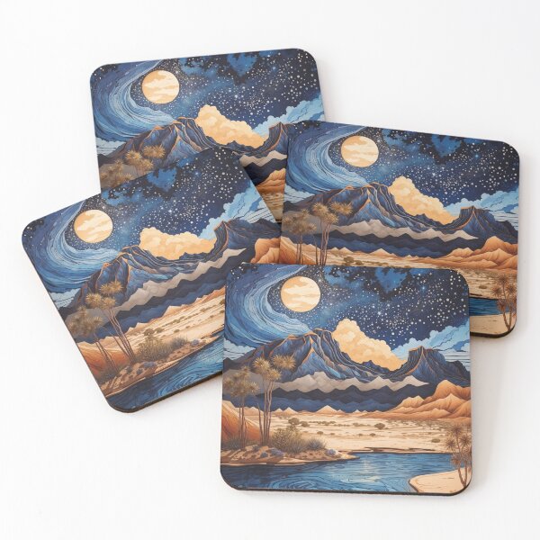 Item preview, Stardust Oasis: A Desert Illustration of Celestial Beauty designed and sold by Ngea.