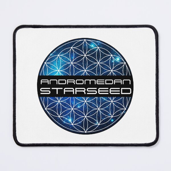 Item preview, Andromedan Starseed Blue Nebula Flower of Life Sacred Geometry designed and sold by PlanetStarseed.