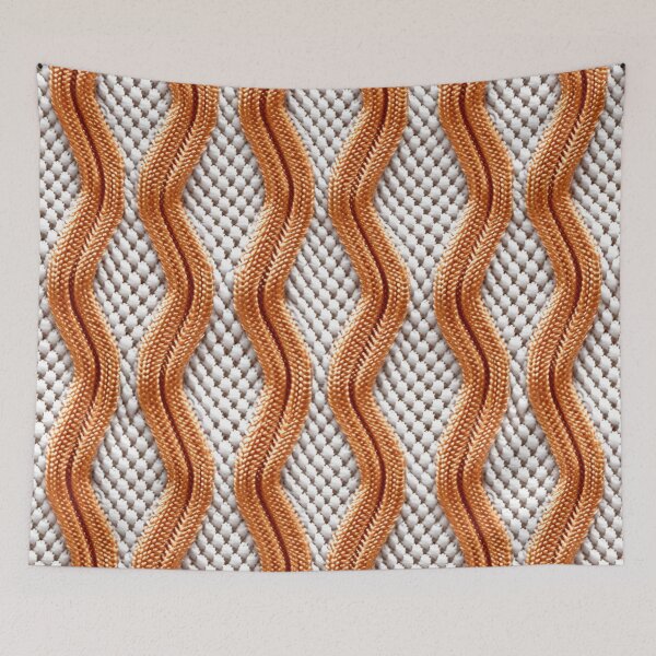 Artikelvorschau, Buntes Fantasiemuster beige weiß Ornamente Strickmuster entworfen und verkauft von G-M-Designs.