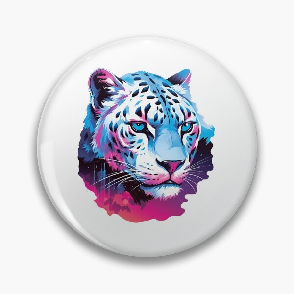Item preview, Snow Leopard - Retrowave style designed and sold by Vansky-Art.