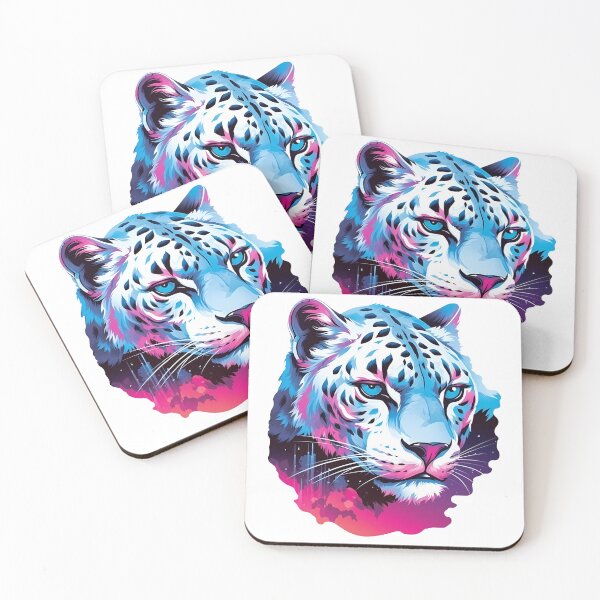 Item preview, Snow Leopard - Retrowave style designed and sold by Vansky-Art.
