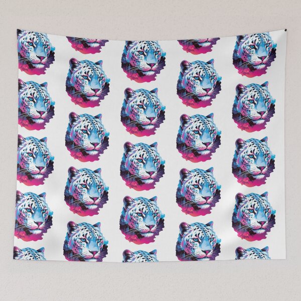 Item preview, Snow Leopard - Retrowave style designed and sold by Vansky-Art.