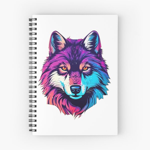 Item preview, Wolf - Retrowave style designed and sold by Vansky-Art.