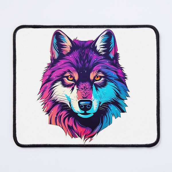 Item preview, Wolf - Retrowave style designed and sold by Vansky-Art.