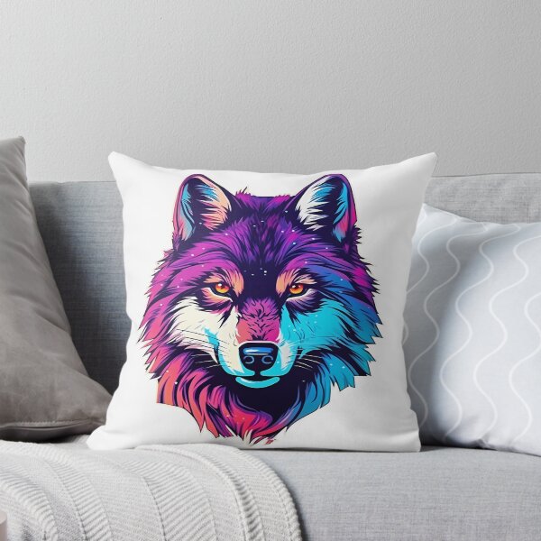 Item preview, Wolf - Retrowave style designed and sold by Vansky-Art.