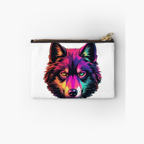 Item preview, Wolf - Retrowave style - Vivid colors designed and sold by Vansky-Art.