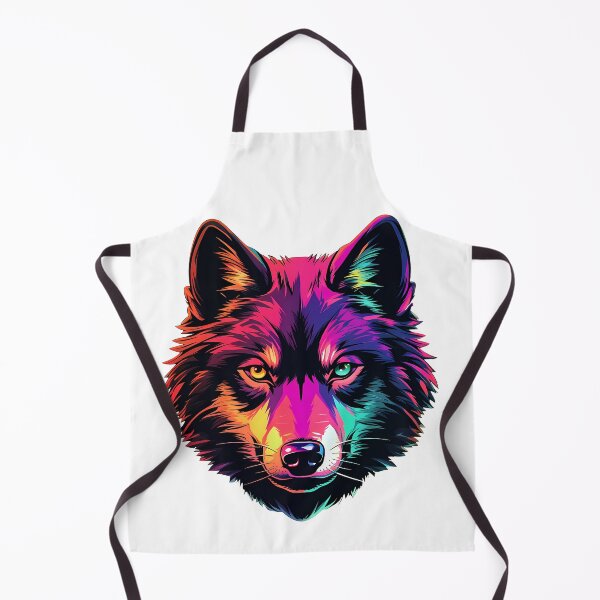 Item preview, Wolf - Retrowave style - Vivid colors designed and sold by Vansky-Art.