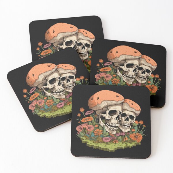 Item preview, Psychedelic Mushroom Skulls Bones and Botany designed and sold by AnnaMDesign.