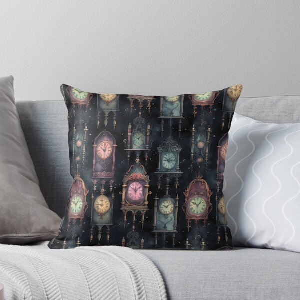 Item preview, Gothic Clocks Watercolor Pattern designed and sold by SchorlCraft.