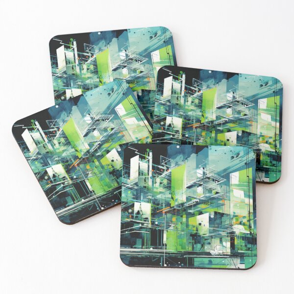 Item preview, green architectural texture designed and sold by Quijote-.