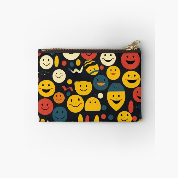 Aperçu de l'œuvre Conception de motifs colorés de visages souriants heureux créée et vendue par SmileshareShop.