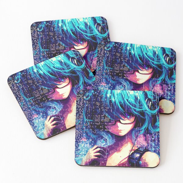 Item preview, Anime girl in binary world designed and sold by TomFrontierArt.