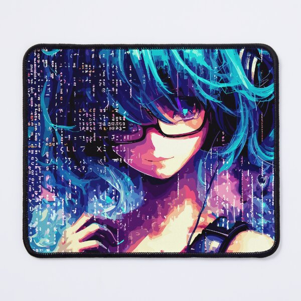 Item preview, Anime girl in binary world designed and sold by TomFrontierArt.